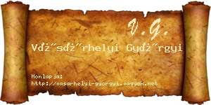 Vásárhelyi Györgyi névjegykártya